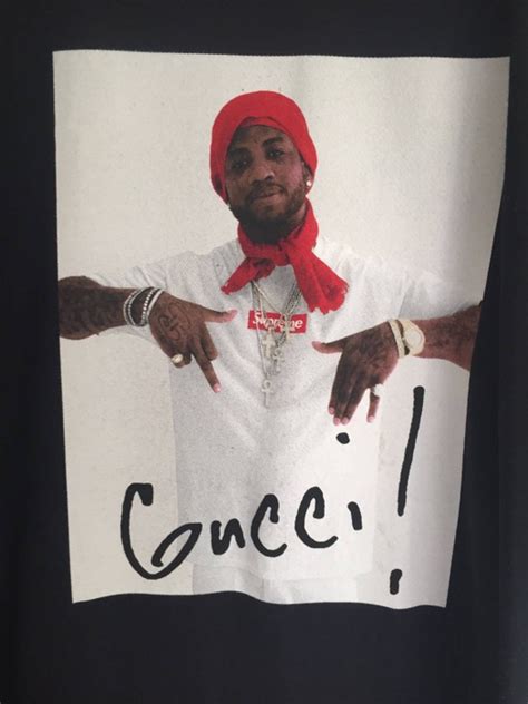 gucci and supreme|supreme gucci mane tee black.